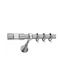 Best Bară Metalică Pentru Perdele B021 Dublă cu Șină Φ20mm 160cm Argintie