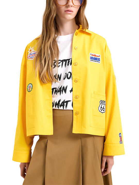 Dolce Domenica Women's Jacket for Winter Yellow