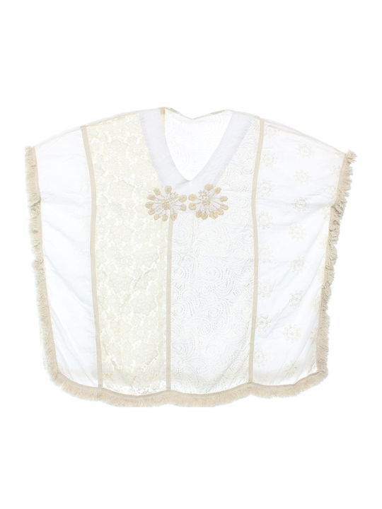 Beach Pareo Women's Alex.max Cotton One Size Embroidery White Beige Pareo203