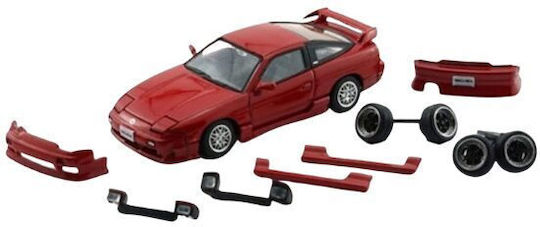 Modell Auto Nissan Silvia 180sx Rotes Maßstab 1:64 BM Creations