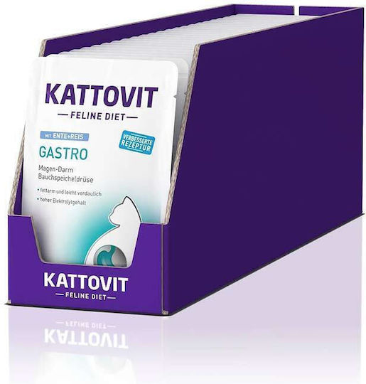 Kattovit Wet Cat Food in Pouches with Duck and Turkey 12x85gr