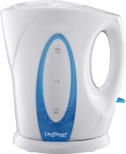 Cheffinger 1.7л Безжична Електрическа Кана Сигурно Заключване Бяла 1500W