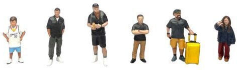 Set Statische Modelle Influencers 2025 Amerikanisches Diorama Maßstab 1:64 Ad-2433