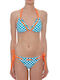 Set Bikini Τριγωνάκι & Brazil Πουά Τιρκουάζ