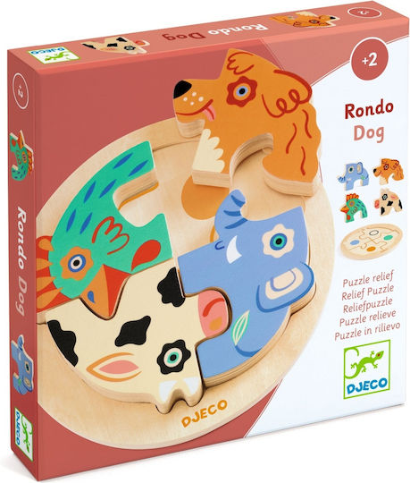 Holz Kinderpuzzle für 2+ Jahre 4 Stück Djeco