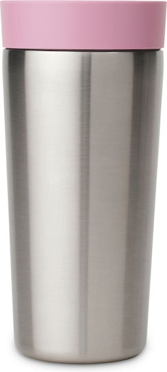 Brabantia Recycelbare Thermosflasche Rostfreier Stahl 360ml Flieder Rosa