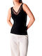 Sleeveless Black Women's Tank Top