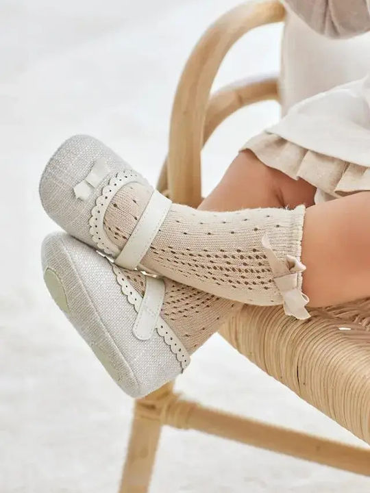 Mayoral Weiche Sohlenschuhe für Babys Beigen Babysandalen