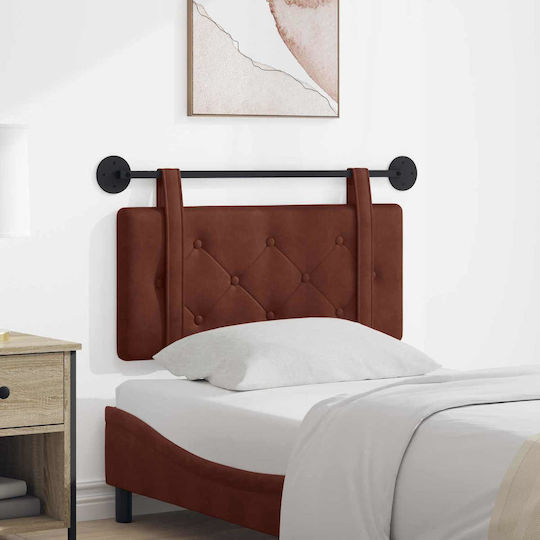 vidaXL Leather Red Bed Headboard Pillow 90x55cm