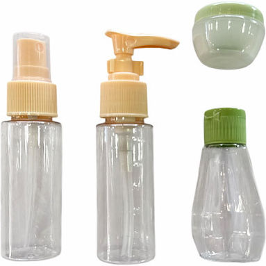 Beauty Salon Plastic Travel Size Bottles Set 4 Pieces