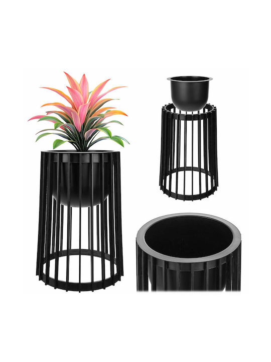 Standing Flower Pot Stand Loft Double-sided Black 53.5 Cm + Insert Standing Flower Pot Stand Loft Double-sided Black 53.5 Cm + Insert