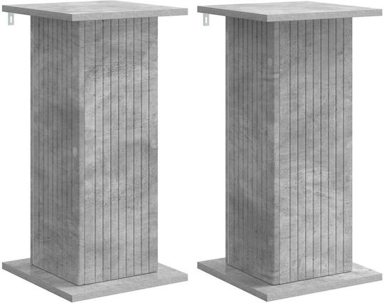 vidaXL Дървени Цветарници Сиви 30.5x30x60.5см 2 Броя