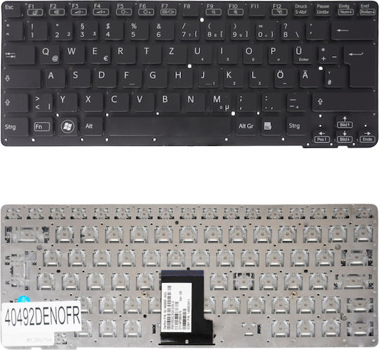 Deutsche Tastatur Für Laptop German Laptop Keyboard Sony Vaio Vpc-sa Vpcsa Vpc-ca Vpc-ca23fx/g Vpc-ca25fx Vpc-ca27fx/b 148954241 9z.n6bbf.b0u De No Frame Black Κωδ.40492denofr