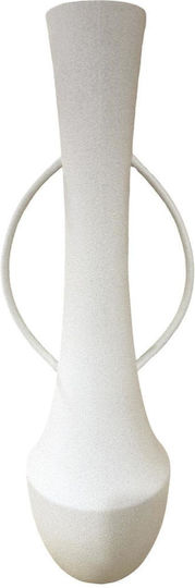 Διακοσμητικό Βάζο Πορσελάνης Λευκό 28x22.5xΥ80cm