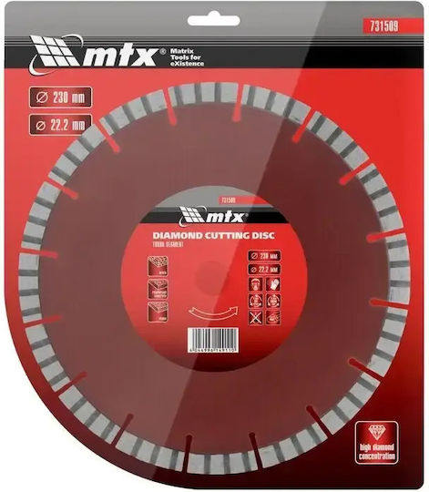 MTX Δίσκος Κοπής Δομικών Υλικών 230mm