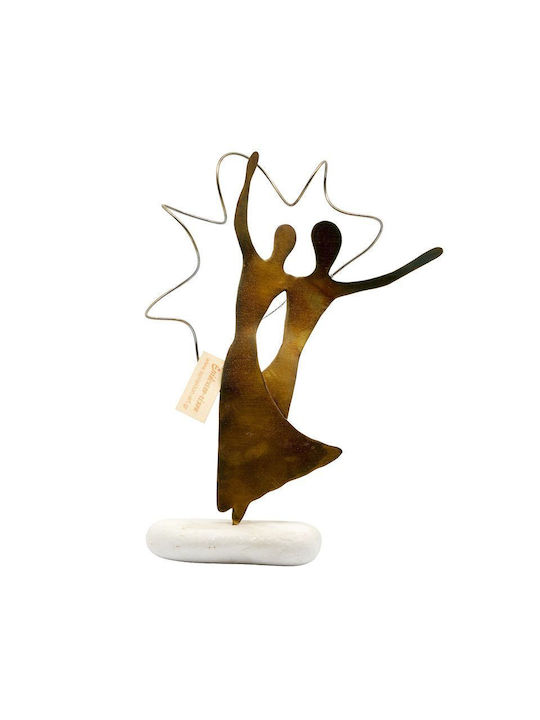 Epilekton Art 01-659 Handmade Tabletop Decor Brass Figurines Dance 15x20