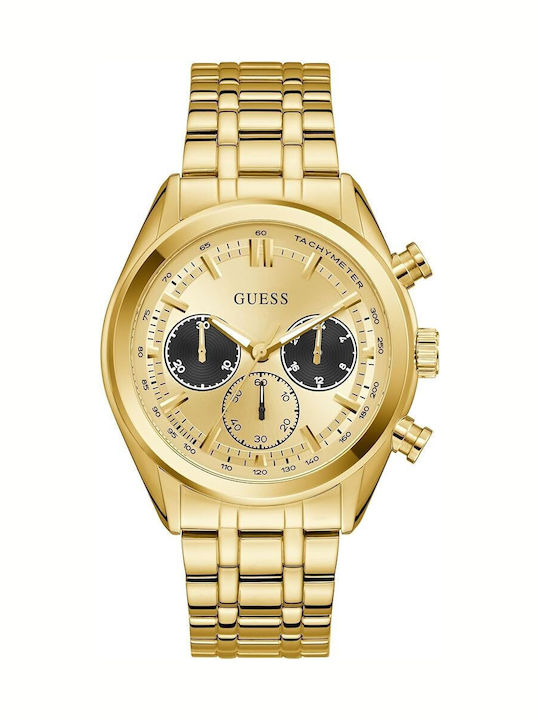 Guess Phoenix Men's Watch 44mm Battery with Stainless Steel Bracelet Gold
