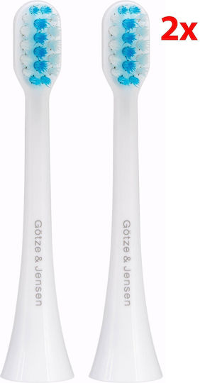 Götze & Jensen Asth965 Ersatzkopf Für Elektrische Zahnbürsten 2 Stück Reinigung Schwer Erreichbare Bereiche