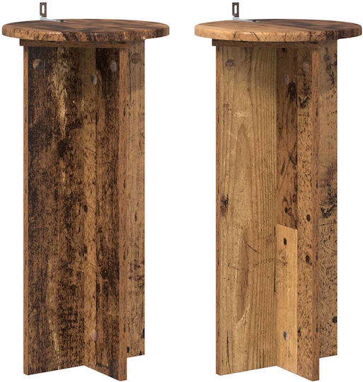 Vidaxl Plant Stand 2 Pcs Aged Wood 29.5 x 29.5 x 60 cm