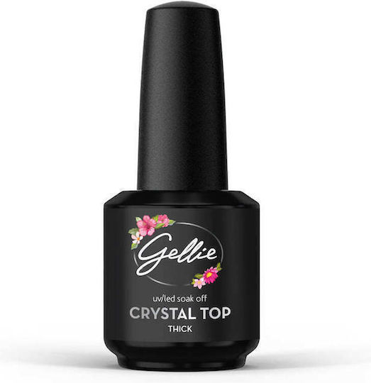 Gellie Uv Led Top Coat Crystal Thick 15ml