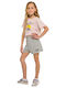 Kids Set with Shorts Summer 2 Pieces Salmon