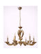 Candelabru De Tavan 6 Lămpi Bronz Auriu 79x95 Cm Sinialo 2900657