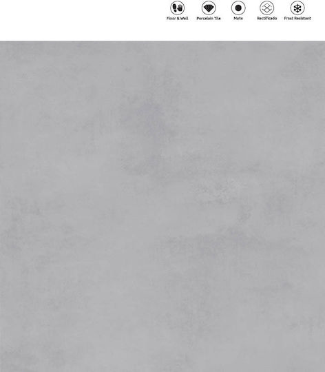 LV Granito Placă Porțelanată Mată 60x60cm Gri