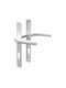 'Ifaistos Front Door Lever With Plate Pair White