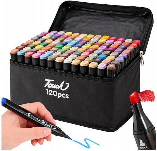 Drawing Markers 1mm Thin Double-Tipped Set 120 Colours