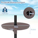 Costway Collapsible Wooden Brown Umbrella Stand 10.5x50x50cm