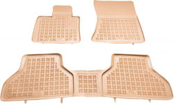 Sahler Car Mats Raised Sides 3D Rubber Bmw X5 E70 X6 2007+ Beige 3 Pieces