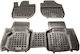 Sahler Car Mats Raised Sides 3D Rubber Honda Jazz IV 2013+ Raised Sides Type Black 3 Pieces