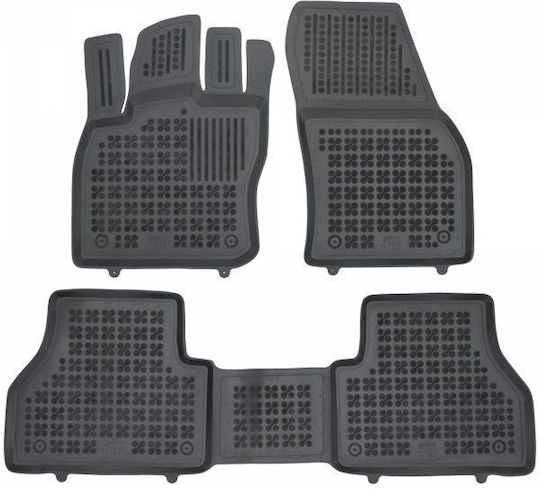 Sahler Raised Sides 3D Rubber Car Mats Volkswagen Caddy 2021+ 5 Seats Raised Sides Type Black 3 Pieces