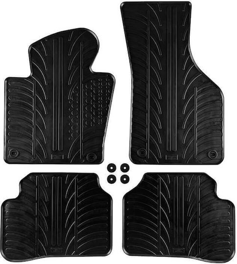 Carro 389475 Auto Fußmatten Vw Passat B6/3c 2005-2010 Schwarz 4 Stücke