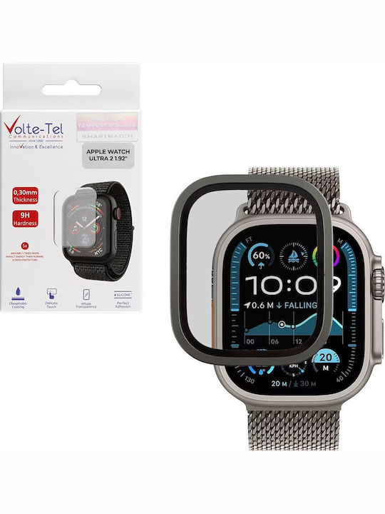 Volte-tel Tempered Glass Apple Watch Ultra 2 49mm 3d Titanium 1.92" 0.30mm Full Cover Green Volte-tel