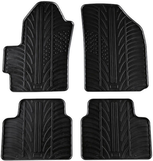 Apesan Auto Fußmatten Gummi Chevrolet Matiz 2005-2010 Chevrolet Funke Schwarz 4 Stück