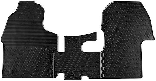 Apesan Car Mats Rubber Mercedes-Benz Sprinter Cargo W907/W910 Vs30 2018+ Rear Wheel Drive 3 Seats Front Without Air Channel Black 3 Pieces