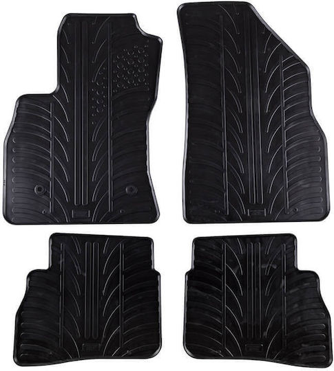 Apesan Car Mats Rubber Fiat Doblo 2010 Opel Combo Passenger 2011 Black 4 Pieces