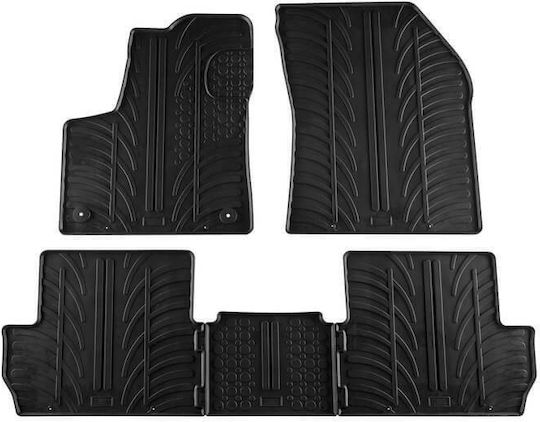 Apesan Car Mats Rubber Peugeot 3008 2016 Manual Black 4 Pieces
