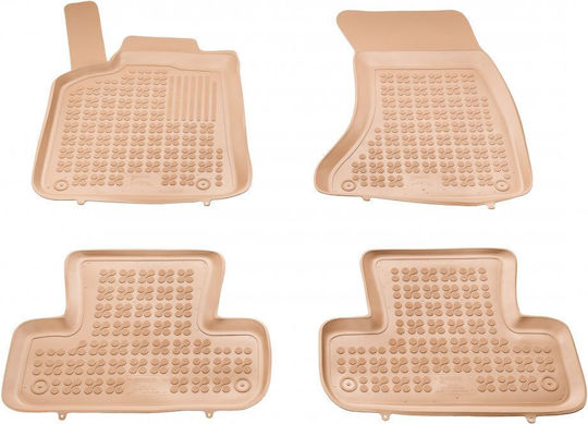 Sahler Raised Sides 3D Rubber Car Mats Audi Q5 2008+ Beige Front & Rear 4 Pieces
