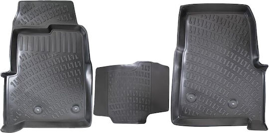 Πατάκια Σκαφάκια 3d Λάστιχο Tpe Ford Transit 2013 Wöller 3 Τεμάχια Μαύρα