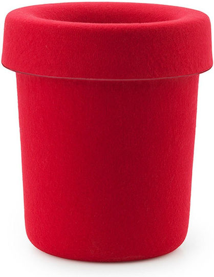 Normann Copenhagen Plastic Red Waste Bin 31.6x31.6x36cm Normann Copenhagen Plastic Red Waste Bin 31.6x31.6x36cm