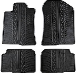 Carro 389315 Πατάκια Αυτοκινήτου Toyota Corolla Verso 2004-2009 Μαύρο 4 Τεμάχια