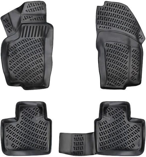 Car Mats Raised Sides 3D Rubber TPE Alfa Romeo 156 1997-2007 Bosse 4 Pieces Black