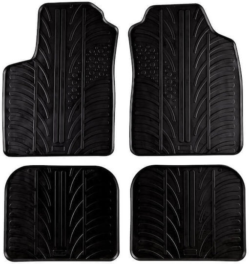 Apesan Car Mats Rubber Fiat Panda 2003-2011 Black 4 Pieces