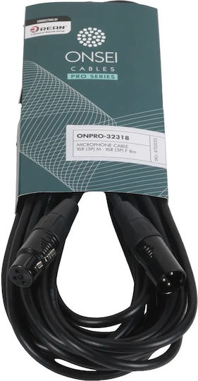 Onsei Cable XLR Male Black 8m MAS4702053