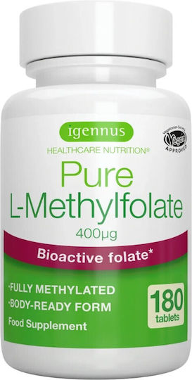 iGennus L-Methylfolate Ειδικό Συμπλήρωμα Διατροφής 180 ταμπλέτες