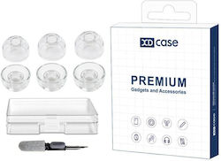 Beats Studio Buds+ Xdcase 3 Ζεύγη Ανταλλακτικών Σιλικονούχων Ακουστικών Μέγεθος S M L Βούρτσας Καθαρισμού Τυχαίο Διαφανές