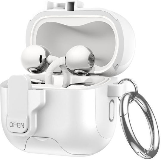 Huawei Freeclip Wireless Ohrhörer Tasche Automatischer Verschluss Mit Haken Weiß