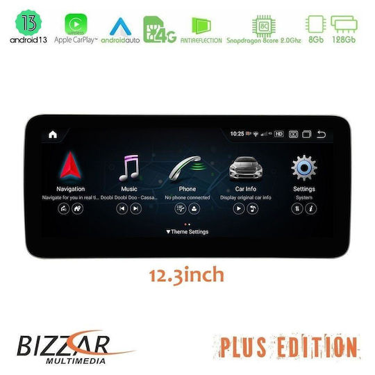 Bizzar Auto-Audiosystem für Mercedes-Benz C Klasse 2011-2014 Bluetooth USB Eingebautes Wi-Fi GPS Apple CarPlay Android Auto mit Touchscreen 3 Zoll